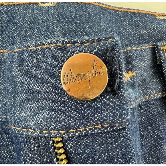Vintage Wrangler 946DEN Cowboy Cut Regular Fit Raw Denim Blue Jeans Mens 30x33 - Picture 8 of 10